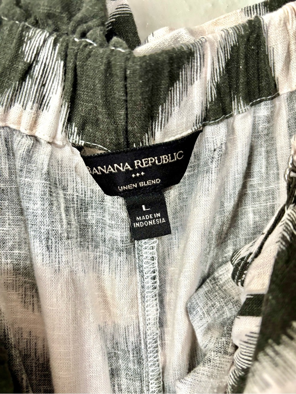 Banana Republic Black and White Off-Shoulder Wide-Leg Jumpsuit Pockets Size L - Picture 5 of 5